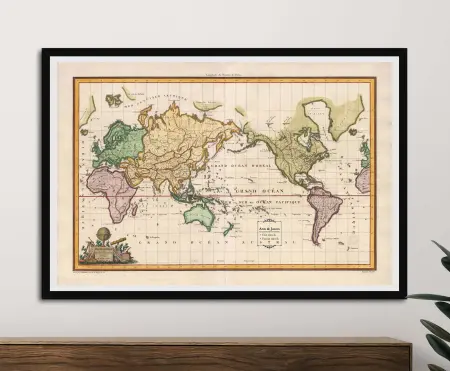 Old World Push Pin Map Personalised Travel Map Canvas Art
