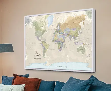 Custom Pathfinder Push Pin Travel Map