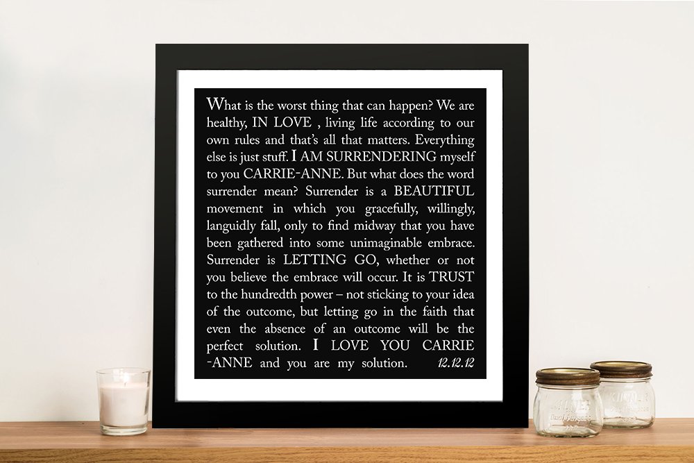 Personalised word art canvas, bold neutral palette for a study