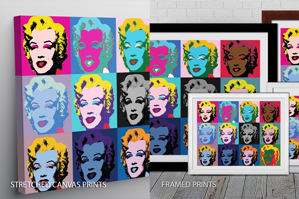 Marilyn Monroe Warhol Vintage Pop Art Print | Canvas Prints Perth