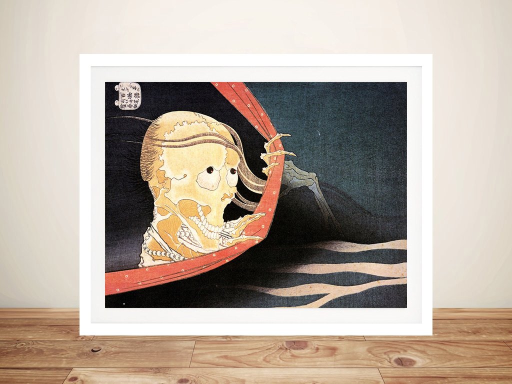 Buy Hokusai Weird Skeleton Framed Canvas Artwork Maylands Perth AU