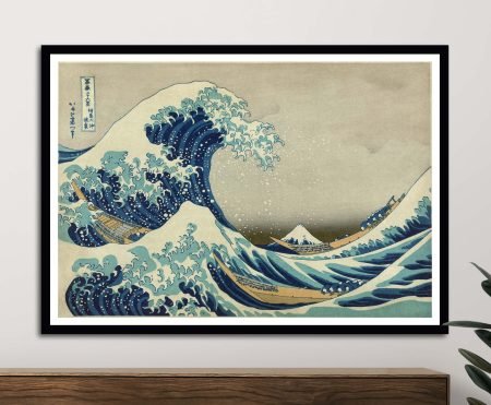 The Great Wave off Kanagawa Hokusai framed canvas wall art woodblock print