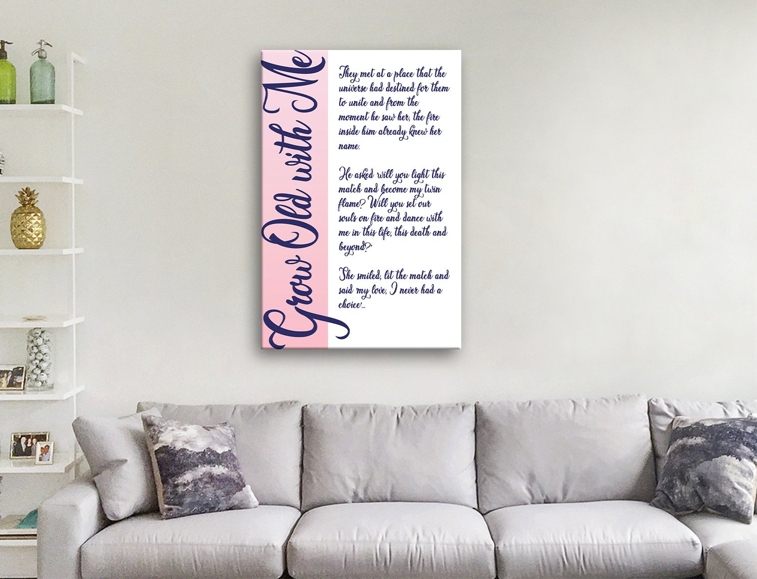 Grow Old Me art print, contemporary statement artwork