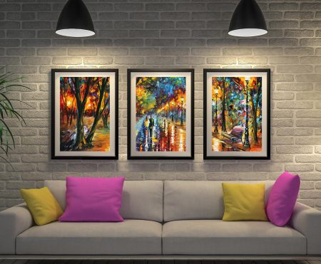 Leonid Afremov Triptych 3-Piece Artwork