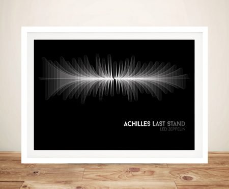 Led Zeppelin soundwave in black and white, radial waveform for a WA space