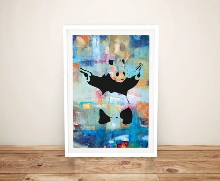 Banksy Panda Summer of Love canvas street art print colourful