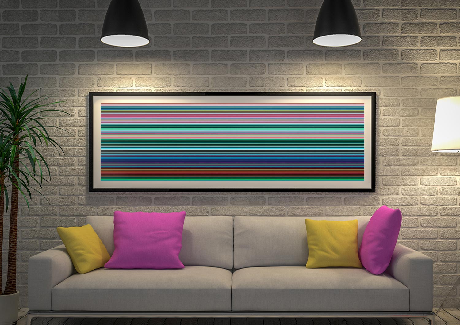 Stripes by Gerhard Richter, sleek colour bands for a WA room