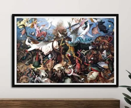 Bruegel Fall of the Rebel Angels with a swirling mass of figures