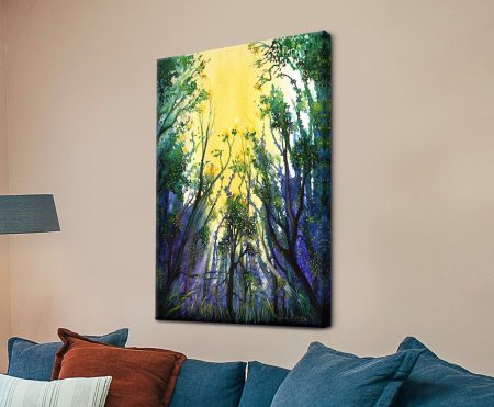 Beautiful Forest Light by Linda Callaghan canvas scaled, wall art print, abstract composition for office