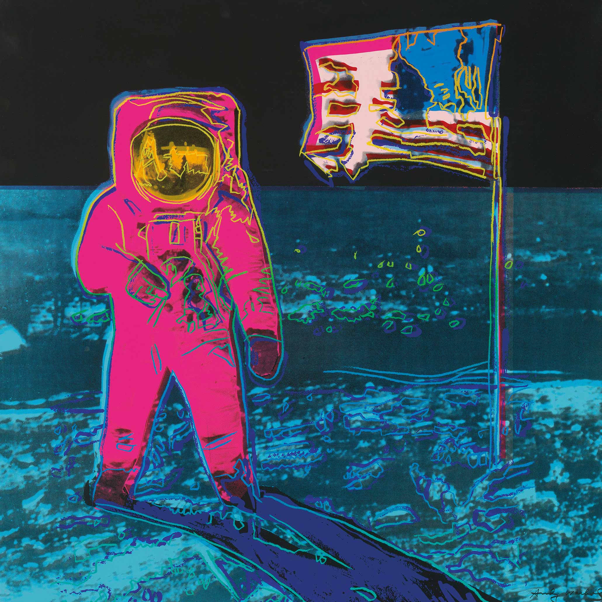 Buy Andy Warhol's Moonwalk 2 Framed Pop Art Brisbane