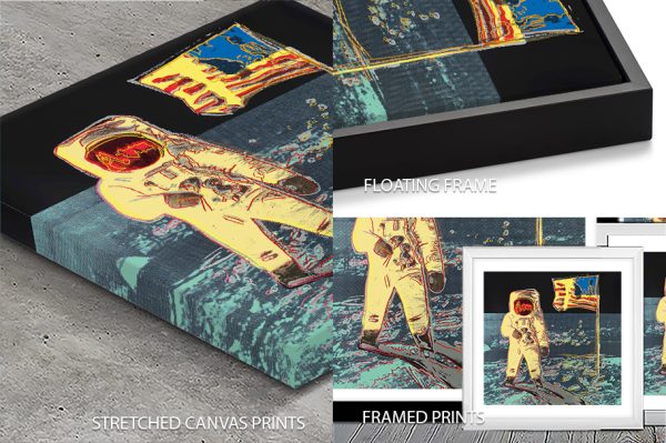 Moonwalk Canvas Warhol Framed Pop Art | Canvas Prints Perth