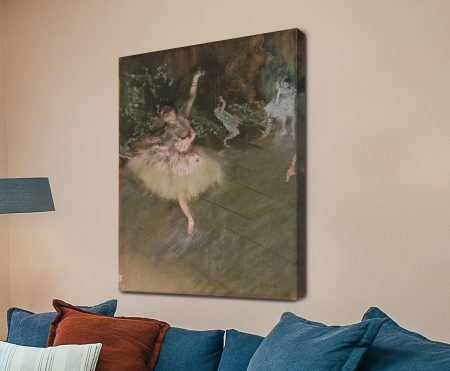 The Star by Edgar Degas, a ballerina bowing under footlights, on canvas