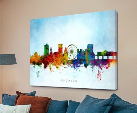 Brighton Skyline Watercolour Art