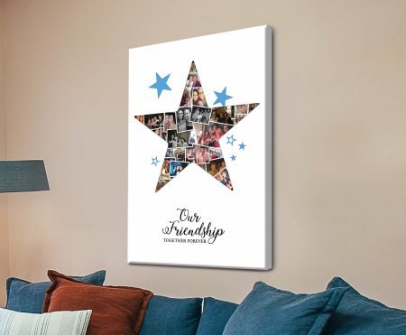 Custom star photo collage of favourite images