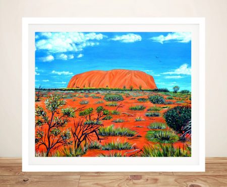 Framed print of Uluru, warm ochre tones for a bold WA space
