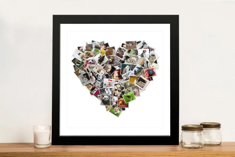 Heart Photo Collage Canvas Art