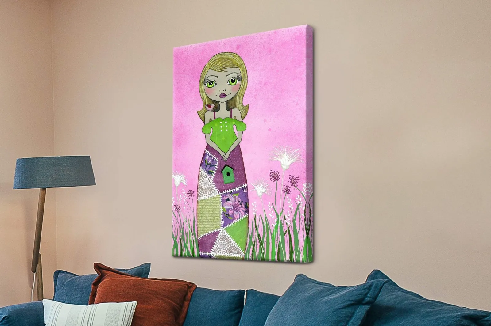 Lisa Frances Judd's Freedom on canvas, a bold contemporary abstract composition with rich detail