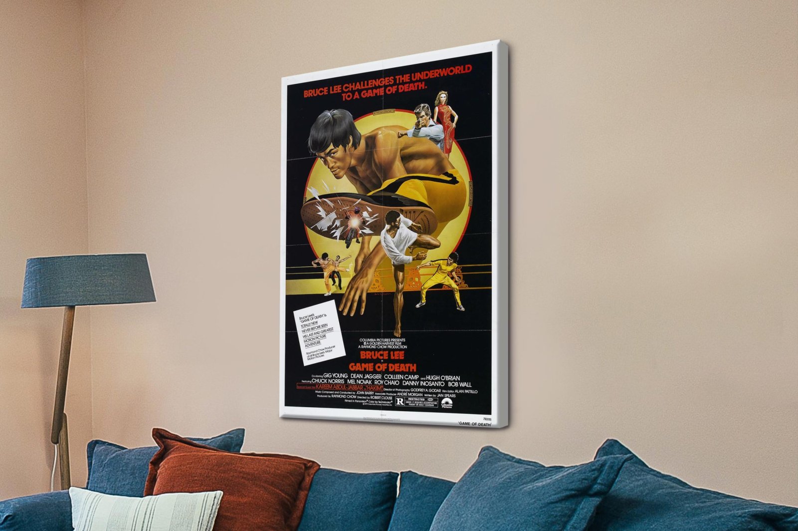 Game of Death movie poster with dynamic kung-fu action styling