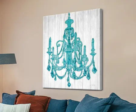 Luxurious Lights lll Turquoise on canvas - modern, contemporary abstract and hand-stretched