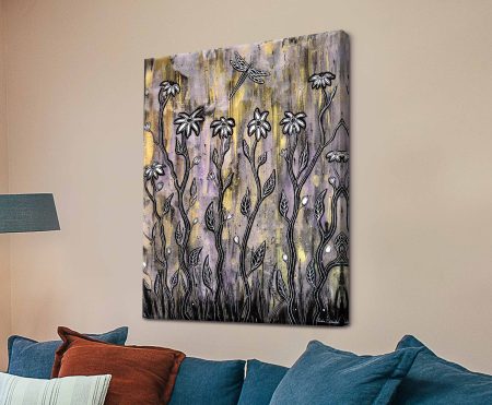 Wings of Hope art, soft uplifting palette of delicate blooms and drifting petals