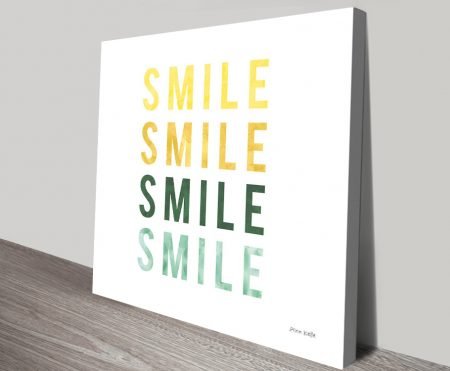Smile Smile print in cheerful colourful playful lettering