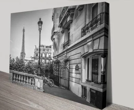 Parisian Charm cityscape canvas in soft romantic tones for an elegant lounge wall