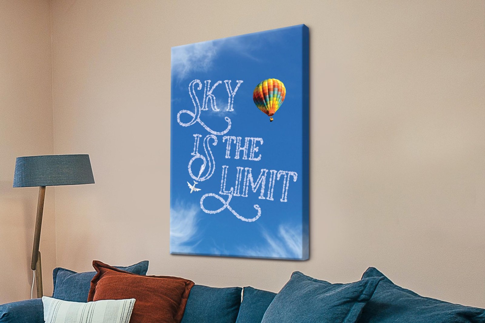Writing in the Clouds custom quote art on a soft dreamy sky