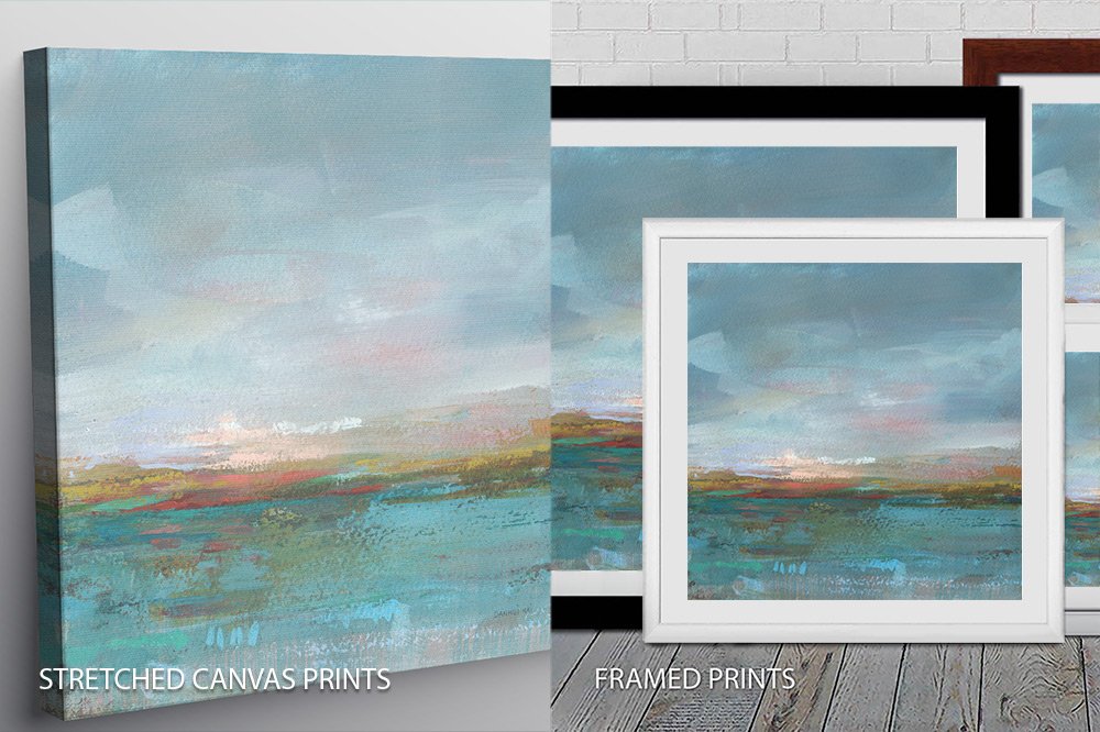 Canvas print of an Open Water Sunrise, warm golden dawn tones for a Perth living room
