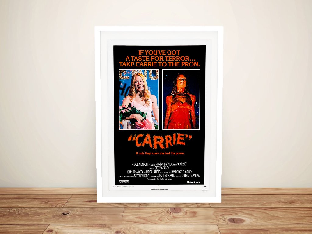 Framed print of Carrie Vintage Movie Poster by Canvas Prints Perth