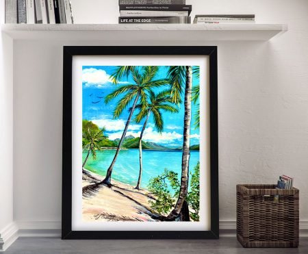 Framed print of Whitsunday Islands beach scene