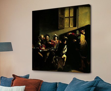 Canvas print of The Calling of St Matthew by Caravaggio