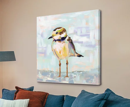 modern abstract composition - Coastal Plover Neutral ll, printed as a abstract canvas print