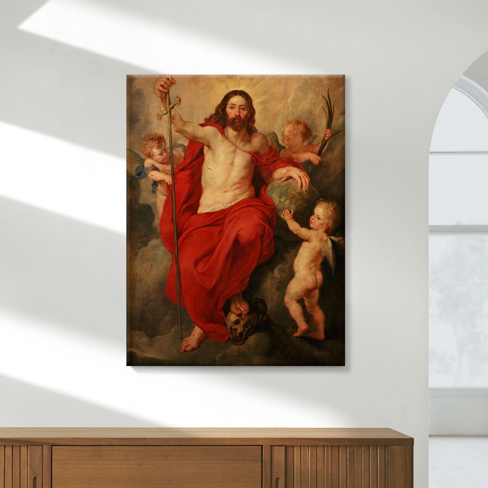 Canvas print of Christ Triumphing over Death and Sin by Rubens, dramatic Baroque mood for a Perth study