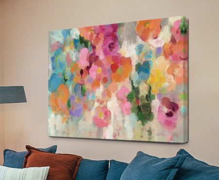 modern modern abstract — Colourful Garden (Silvia Vassileva), printed as a contemporary canvas