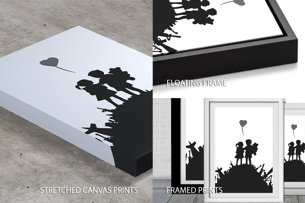 size and format guide image for the Kids on Gun Hill print