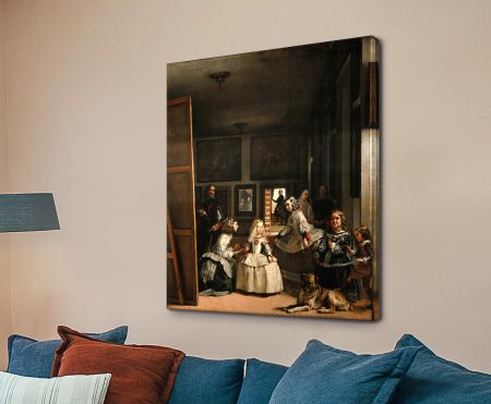 Las Meninas by Diego Velázquez on canvas, the Spanish Baroque court scene