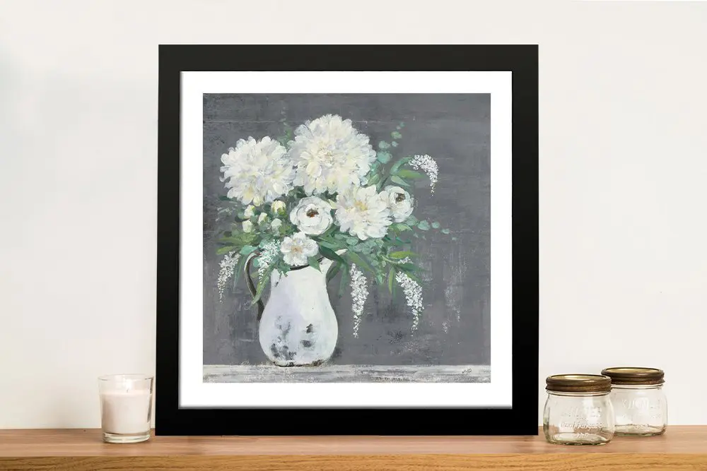 Late Summer Bouquet I floral arrangement framed print