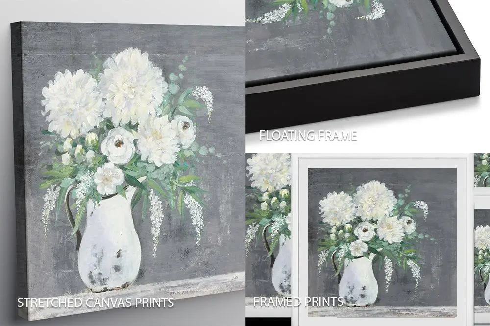 Size guide chart for the Late Summer Bouquet I canvas print