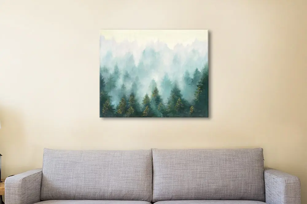 Buy Misty Forest Landscape Wall Art | Canvas Prints Perth