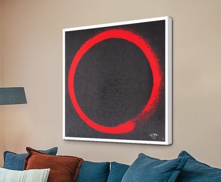 Enso Earthly Desires Japanese Art on Canvas