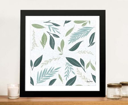 Fruity Cocktails III framed print by Becky Thorns featuring a pattern of citrus and soft sage foliage