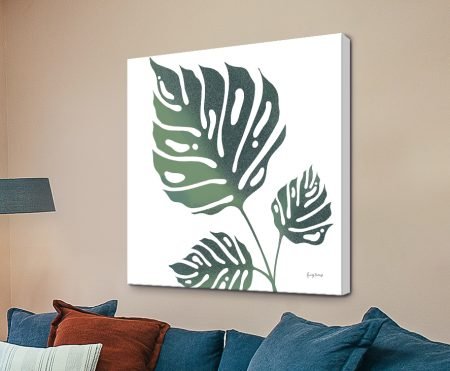 Monstera lV canvas - geometric canvas by Becky Thorns, striking and gallery-ready