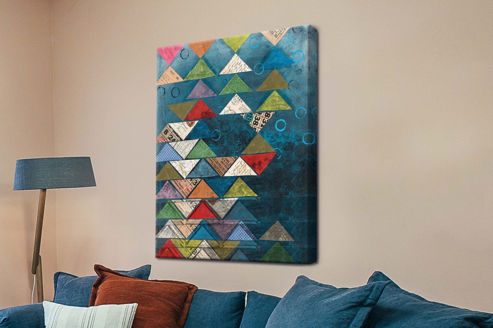 Triangle Background Courtney Prahl Wall Art | Canvas Prints Perth