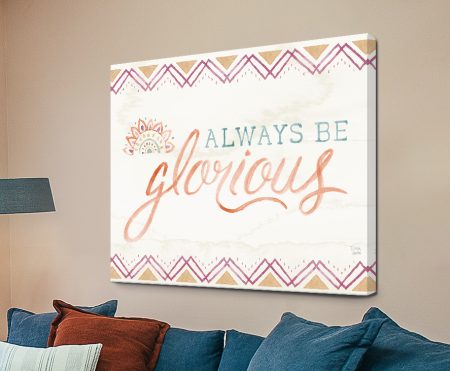 Boho Garden VI by Dina June, typography canvas print with the phrase Always Be Humble and Kind in a boho botanical style