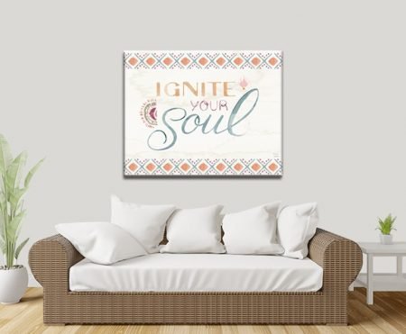 abstract composition | Boho Garden VII, Dina June - geometric canvas, striking and ready to hang