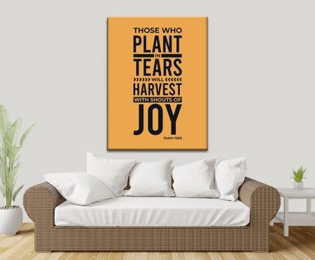 gallery print: Psalm 126:5 Bible Verse, available as a striking canvas print (statement canvas print)