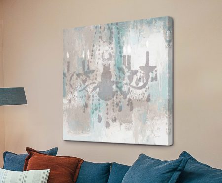 Candelabra Teal I, a contemporary abstract canvas by James Wiens - minimal abstract art for gallery walls