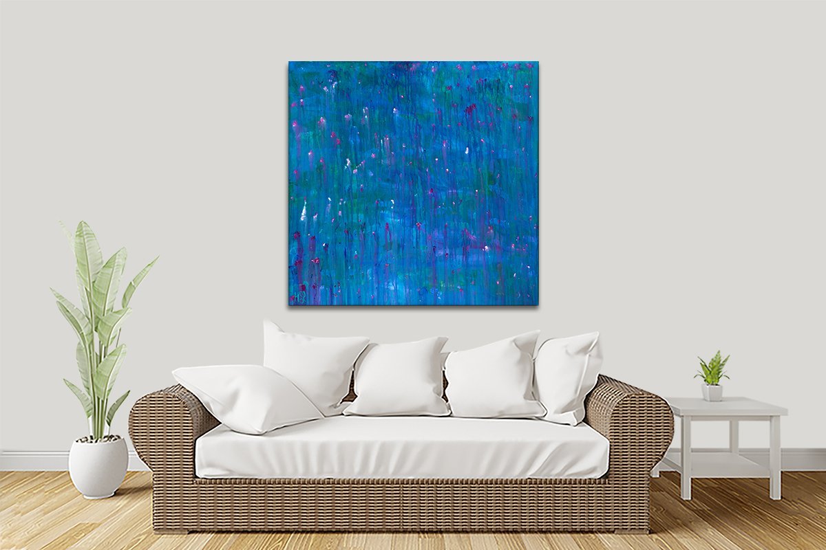 Large square canvas of Crying Wind by Helen Joynson, a modern abstract composition.