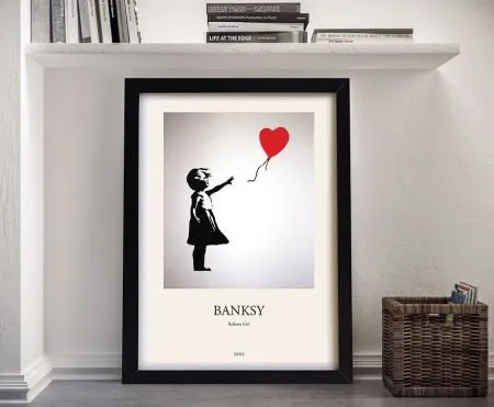 Girl with Balloon by Banksy framed print