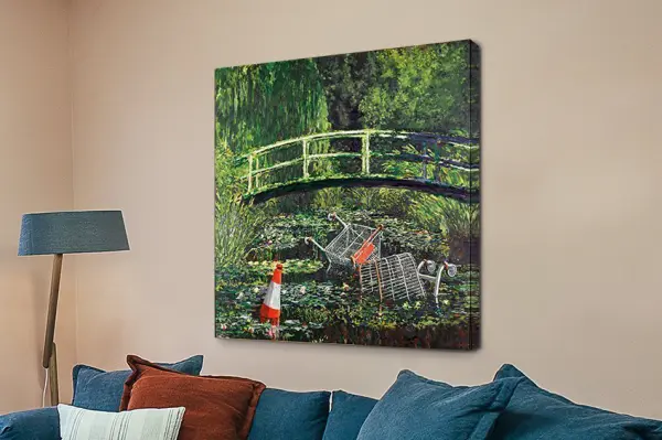 Banksy Show Me the Monet Framed Print | Canvas Prints Perth